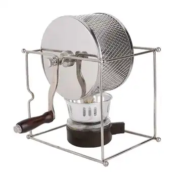 

1Pc Mini Manual Coffee Beans Roasting Machine DIY Stainless Steel Rollers wit HG