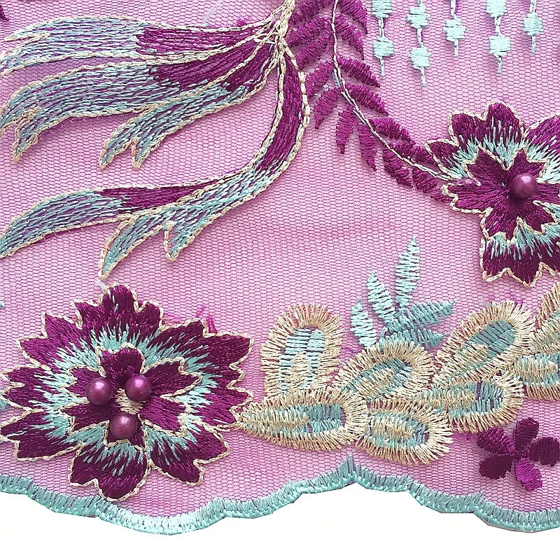 African Beaded Lace Fabric 