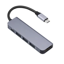 HOT-Typt-C type C концентратор USB C USB3.1 концентратор с HDMI 5 в 1 комбинированный концентратор с 2 USB3.0 портами SD TF кардридер USB адаптер