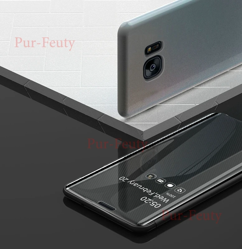 Чехол для samsung Galaxy S7 G930FD прозрачный зеркальный смарт-держатель-книжка защита Модный чехол для samsung Galaxy S7 SM-G930fd