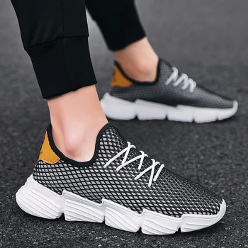 

Mesh Ultralight Breathable Hollowing Out Shoes Men Lace Up Sweat-Absorbant Comfortable Big Size 46 Footwear Chaussure Homme