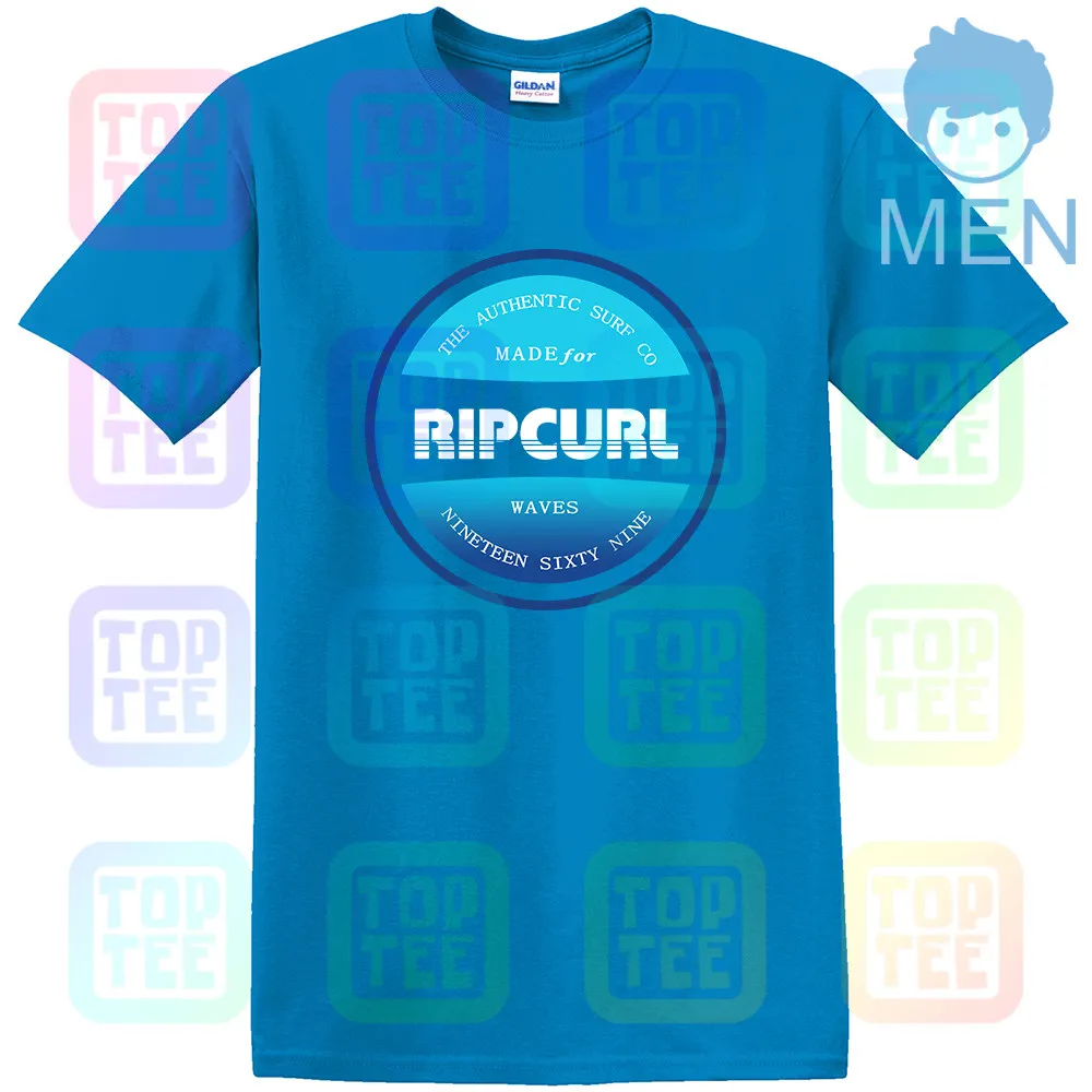 Rip Tee Curl Мужская футболка. Большая мама светильник серый Crew с короткими рукавами унисекс размер S-3XL - Цвет: MEN-ROYAL BLUE