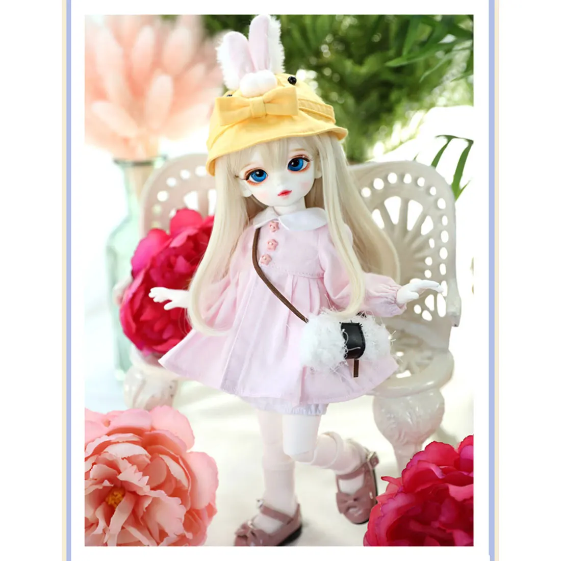 Modikerbjd детский сад розовый милый комбинезон в горох одежда платье комплект для 1/4