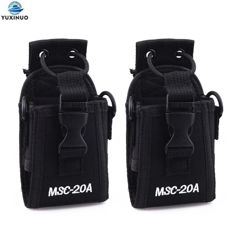 

2PCS MSC-20A Walkie-Talkie Universal Nylon Pouch Bag Holster Carry Case for Baofeng Radio UV-5R UV-9R GT-3 UV82 TH-UV8000D MD380