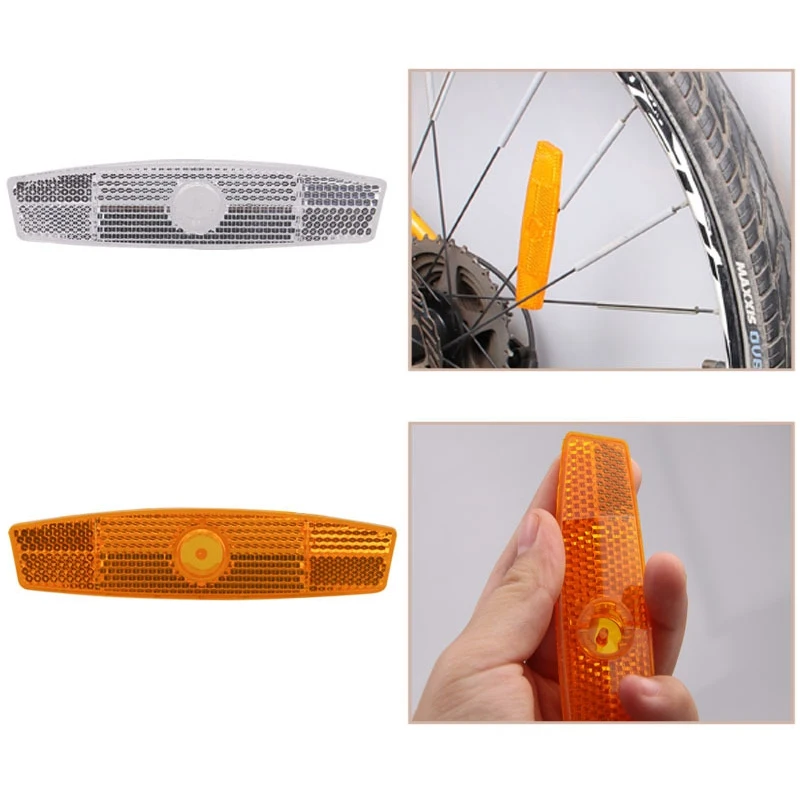 4pcs Bicycle Spoke Reflector Safety Wheel Rim Reflective Lights Safety Warning Light Reflector Bicycle Accessories