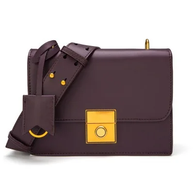 

New Retro Women's Leather Bag, Bandwidth Shoulder Strap, Organ Bag, Ladies Square Bag