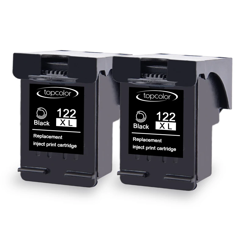 2pcs-122XL-Black Topcolor черный картридж 122XL подходит для hp 122 XL hp 122 CH563H CH564H для красочного ящика для hp принтера 5531 5532 5534 3512 3516 4639 - Цвет: 2pcs-122XL-Black