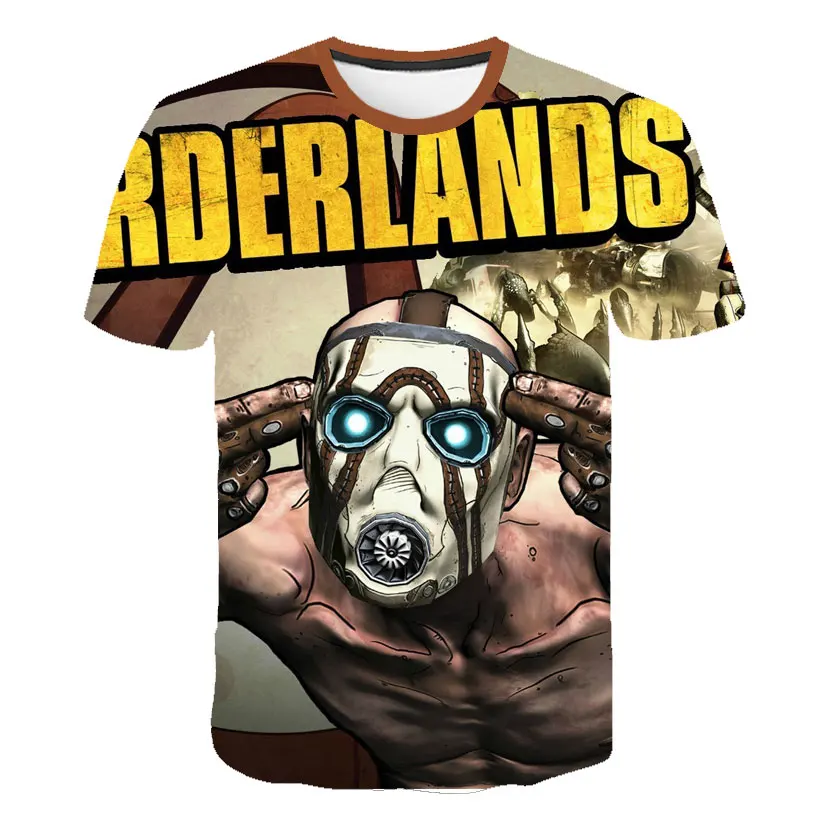 TS2105 Borderlands футболка 3D принт съемки с изображением популярной игры футболки Модная одежда для мальчиков; уличная одежда harajuku короткий рукав Tops& Tees, Для мужчин футболка для девочек Одежда для девочек - Цвет: TS2105