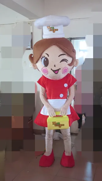 

Cook Girl Mascot Costume Suits Cosplay Party Dress Outfits Clothing Advertising Promotion Carnival Halloween Xmas Easter Adults