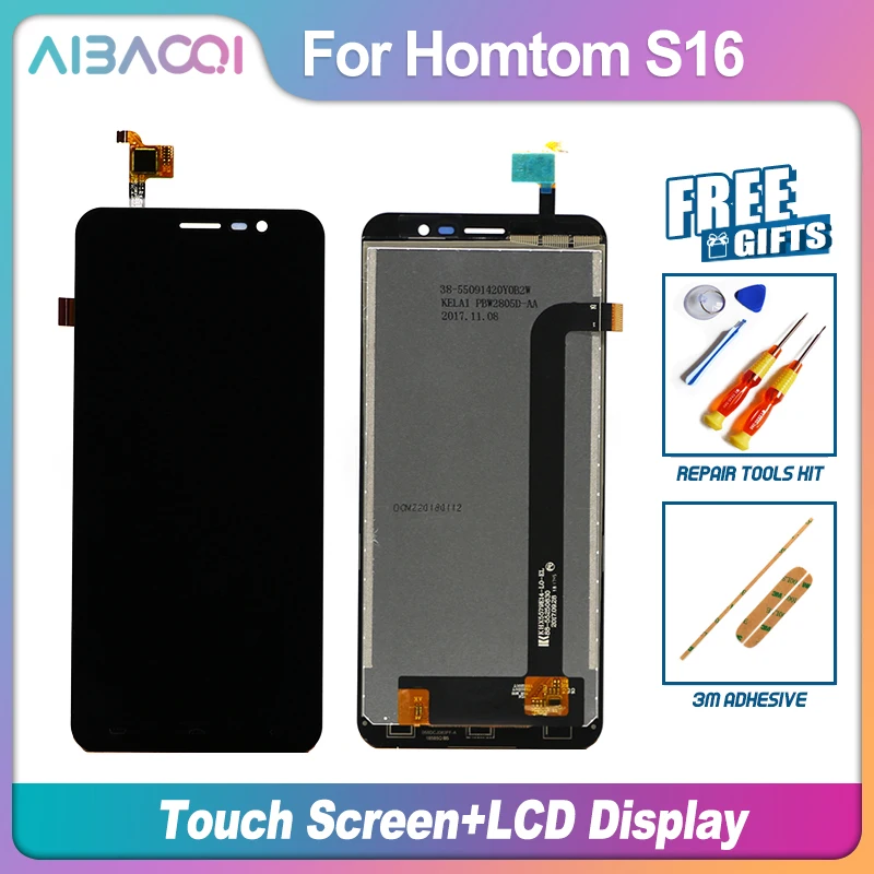 AiBaoQi 5,5 дюймовый сенсорный экран+ 1280X720 жк-дисплей в сборе для HOMTOM S16 модель телефона