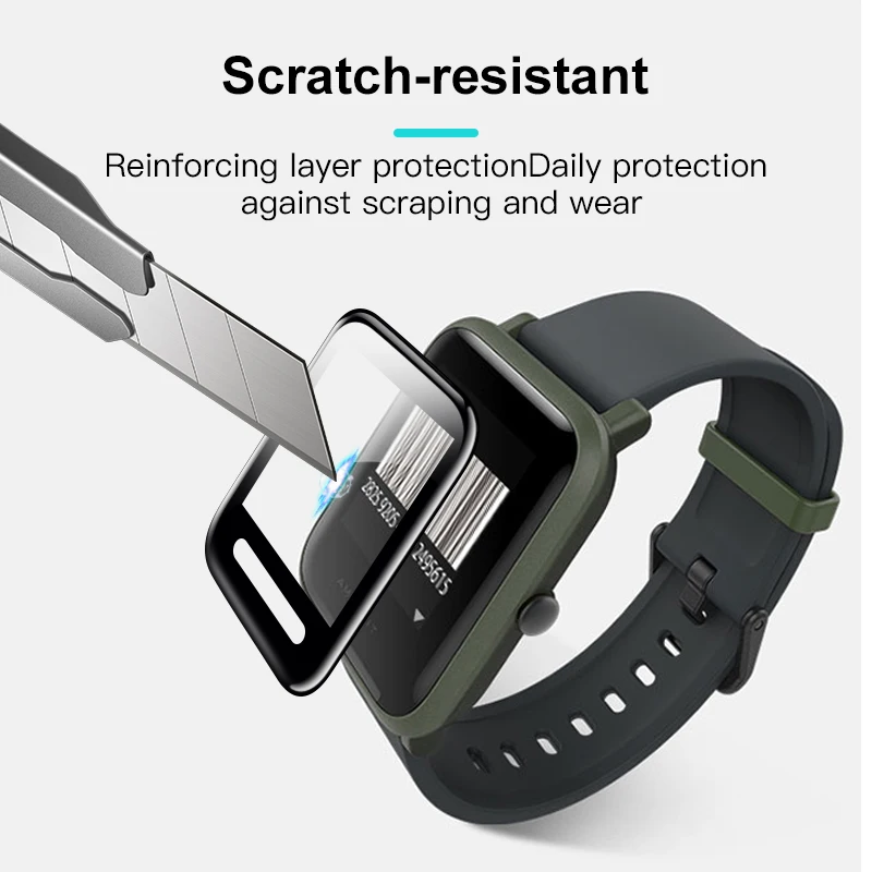 BAPICK Protective Glass For Xiaomi Amazfit Bip Film Glass Full Cover Huami Amazfit Bip Screen Protector Protection Accessories BAPICK Protective Glass For Xiaomi Amazfit Bip Film Glass Full Cover Huami Amazfit Bip Screen Protector Protection Accessories