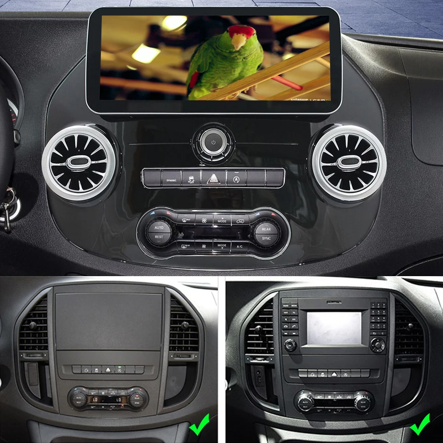 12.3Inch 2Din Android 10 Car Radio For Mercedes Benz Vito 116 2016 Stereo Receiver GPS Navigation DSP Video Carplay Player 128GB |
