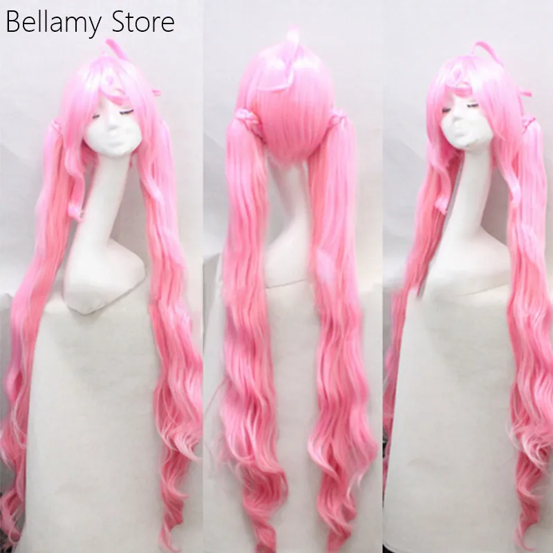 

Game ELSWORD Labi Cosplay Wigs Long Pink Halloween Party Heat Resistant Synthetic Hairwear+Wig Cap