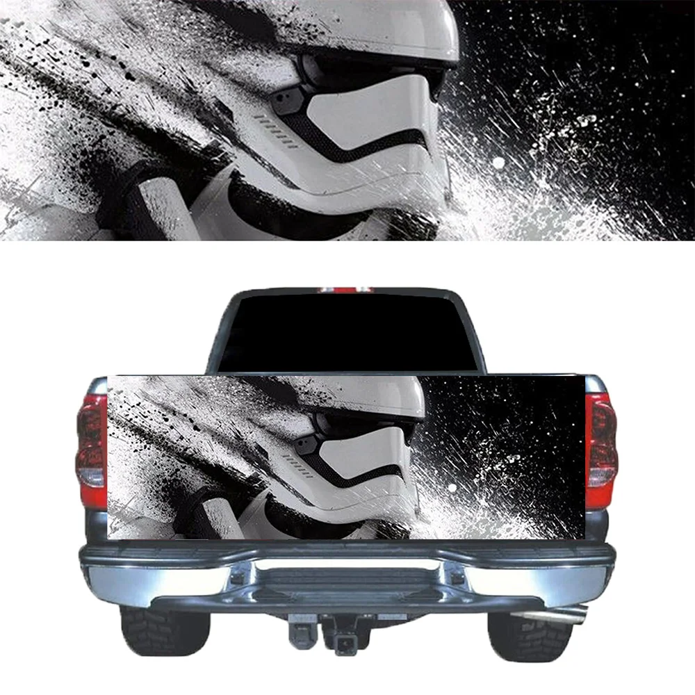 Водостойкая наклейка на заднюю дверь STORM TROOPER B/W