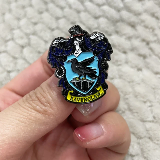 H-P Ravennclaw Crest Emaille Revers Pins Blau Magie Schule Raven Shield  Logo Abzeichen Metall Ornament - AliExpress