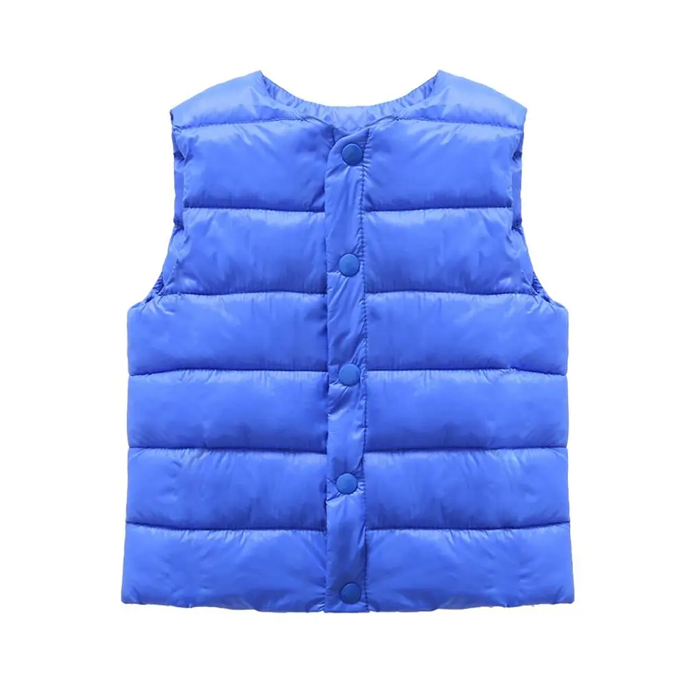 Детская одежда; теплый жилет для мальчиков и девочек; однотонные куртки в полоску без рукавов для малышей; теплый жилет; Верхняя одежда; пальто; верхняя одежда; A40 - Цвет: Blue