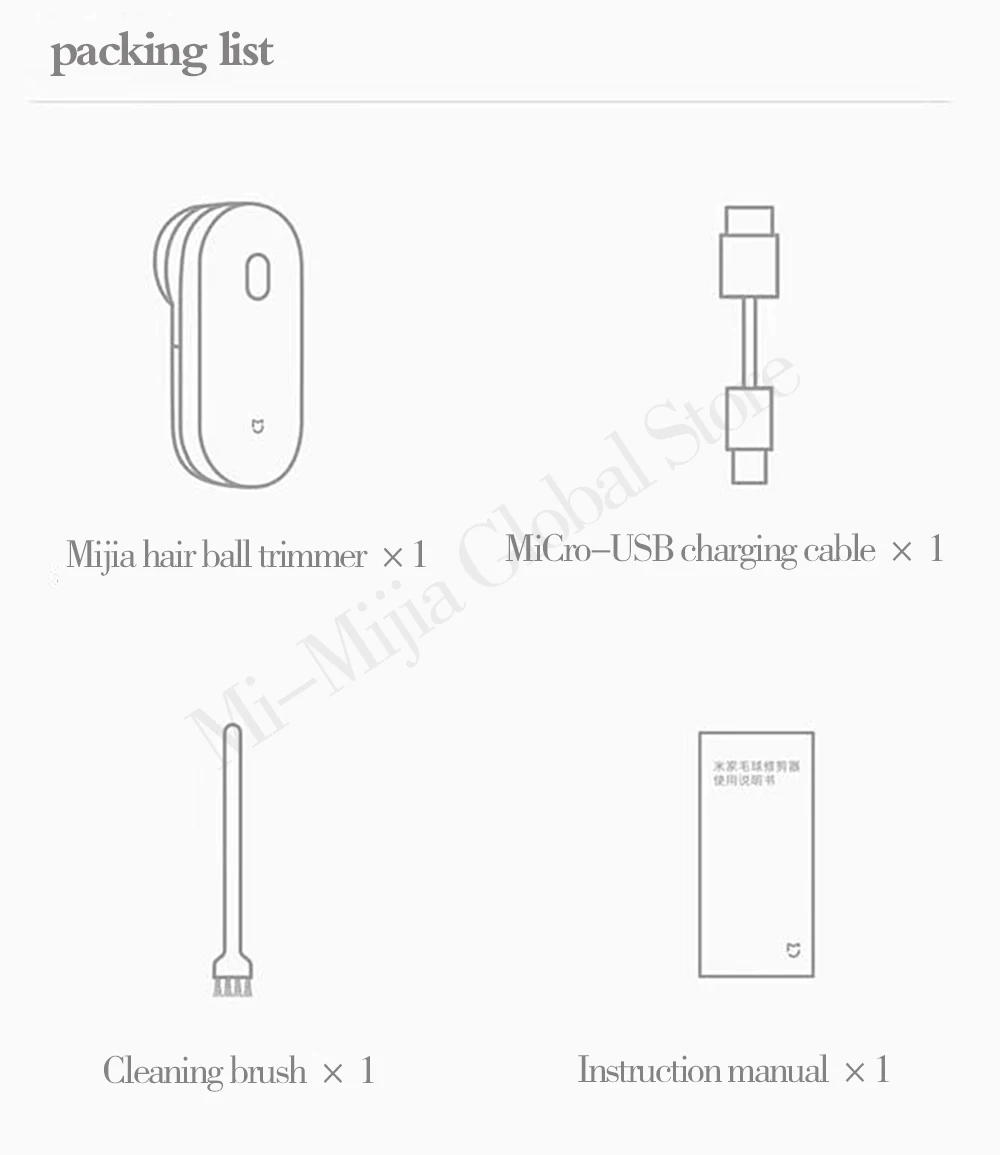 Xiaomi Mijia переносное средство для удаления ворса волос мяч триммер для удаления свитера 5 листьев резак головка триммер с двигателем с щеткой внутри