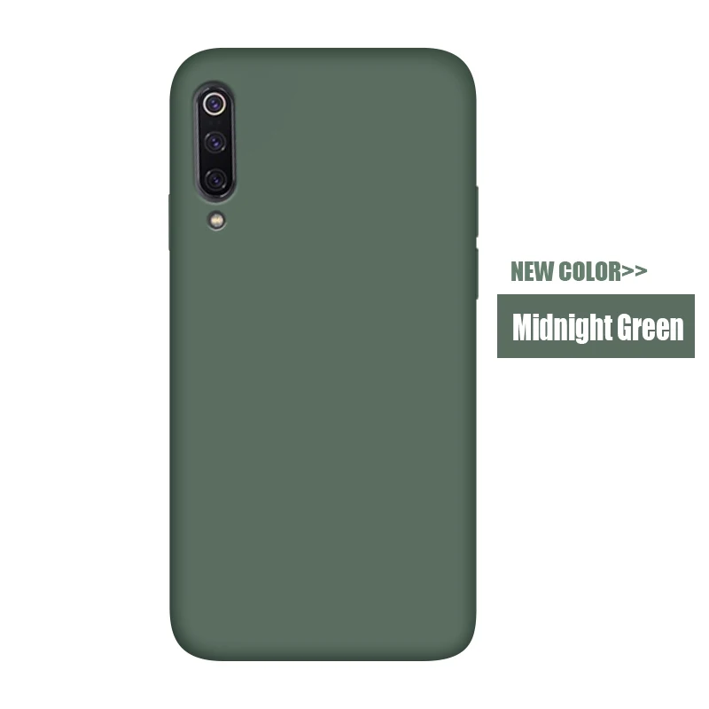 Midnight Green Жидкий силиконовый чехол для телефона для xiaomi mi 9 se lite pro a3 xio mi мягкий чехол-накладка для xiaomi mi 9 9se xiaomi 9 fundas - Цвет: Midnight Green