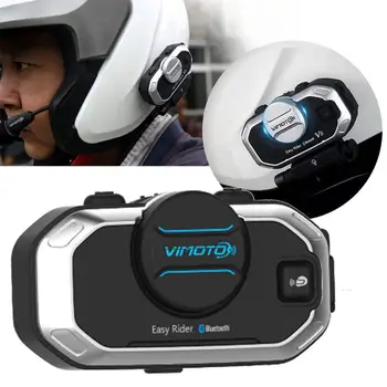 Versión inglesa Easy Rider Vimoto V8 auriculares casco motocicleta auriculares estéreo para teléfono móvil y Radio Gps de 2 vías