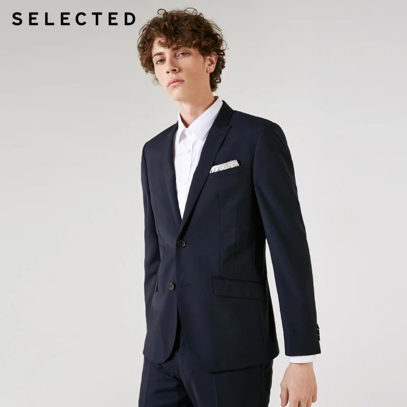 

SELECTED Men's Woolen Business Blazer Regular Slim-Fit Jacket Clothes T | 41835Z502
