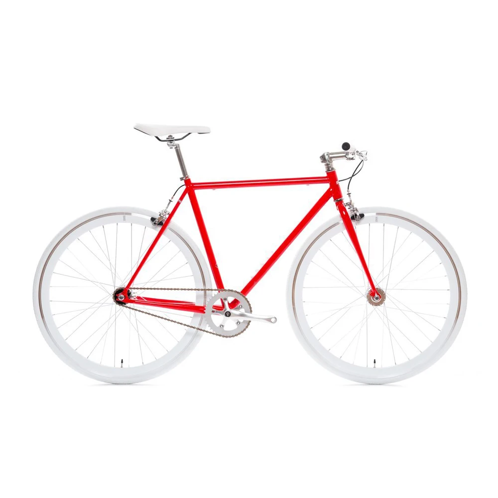 Велосипед 700C с фиксированной передачей, велосипедный трек, Односкоростной велосипед, Красный велосипед, 52 см, фикси-Байк, винтажный, сделай сам, рама