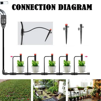 

Adjustable plastic ground insert nozzle with double hook micro-jet insert rod nozzle drip irrigation dripper-50 pcs