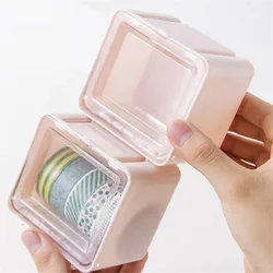 Organisateur de ruban Washi 1pc, panier de rangement de bureau, distributeur de ruban de masquage, étui de rangement pour articles divers, boîte de support pour fournitures de bureau 