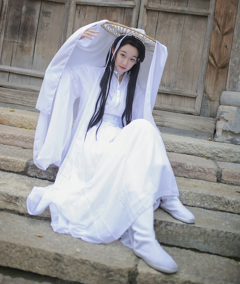 Cosfans Xie Lian Cosplay Costume Tian Guan Ci Fu Xielian Wigs Bamboo Hat Prop White Han Anime Outfit Unisex -Zentai shop online H5339e7706ccb4bbe817e698ca4aa831aU.jpg