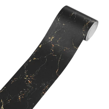 

Marble Waistline DIY Decorative Stickers PVC Waterproof Self Adhesive Wallpaper for Kitchen,Bathroom,Living Room,Etc.01