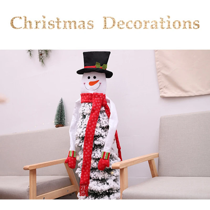 

Christmas Tree Top Topper Large Cover Snowman Hat Tree Ornaments Home Outdoor Decor Gift Christmas Tree Decoration