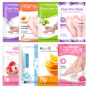 

8Packs Exfoliating Foot Mask for Legs Scrub Foot Care Feet Patches Socks for Pedicure Removes Calluses Dead Skin Moisturizing