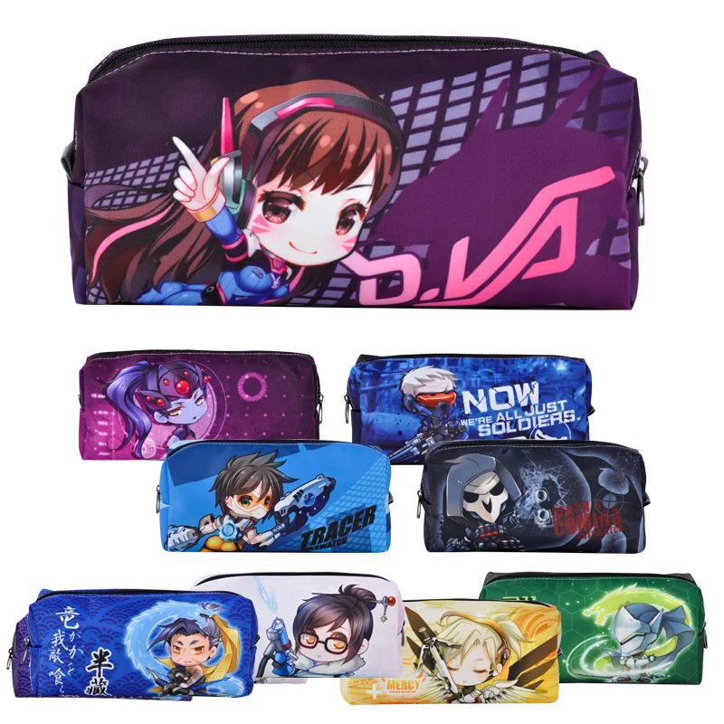 

Overwatch Cosplay Student Pen Bag Pencil Case Daily Pencilcase Make Up Bag