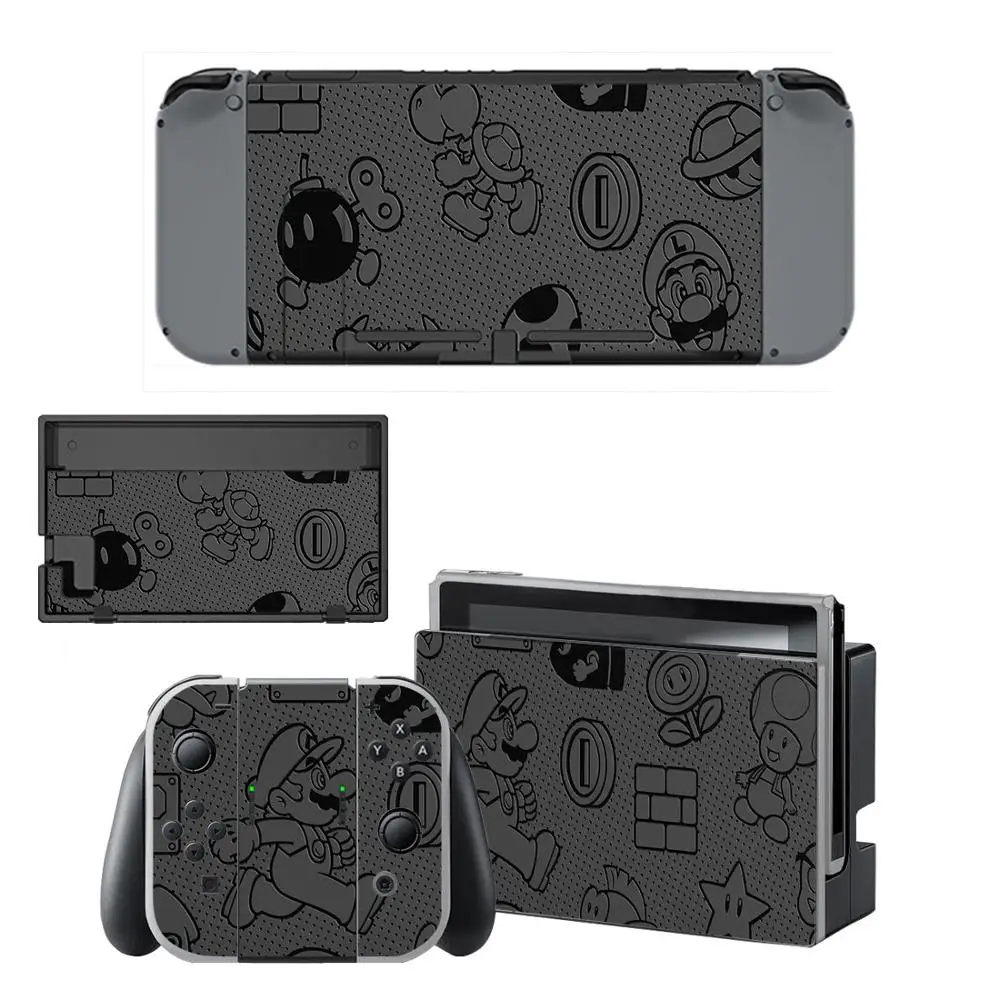 Супер Марио наклейка с защитой экрана для ухода за кожей кожи Nintendo Switch NS консоли