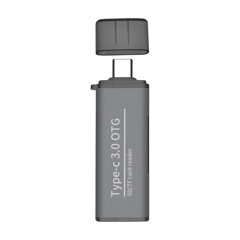 Мульти в 1 Тип c 3,0 OTG TF кардридер для USB C SD кардридер адаптер для флеш-накопителя мульти OTG кардридер для телефона - Цвет: Black
