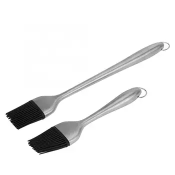 

Stainless Steel Handle Silicone Head Basting Barbecue Oil Brush BBQ Roasting Tool Cooking Tools