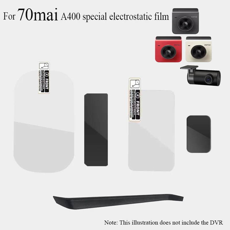 

For 70MAI Dash Cam A400 Car Recorder /Rear Cam RC09 special electrostatic filmspecial electrostatic film /3M adhesive, 2pcs