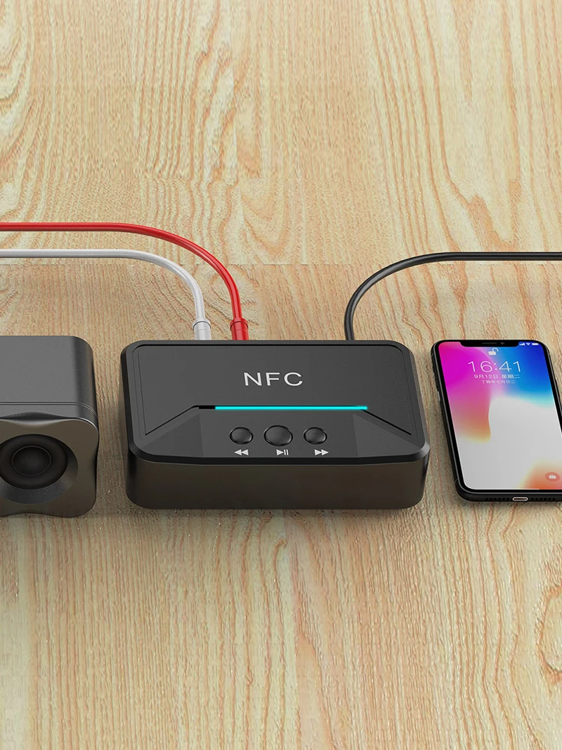 NFC Bluetooth 5,0 аудио приемник AUX Интерфейс 3,5 мм передача на динамик 2 RCA аудио усилитель мощности адаптер Bluetooth приемник