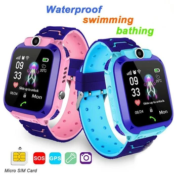 

New Smart Watch for Kids Q12B Smartwatch Phone Watch for Android Ios GPS Location Two-way Calling 2G Sim Card Best Gift for Kids