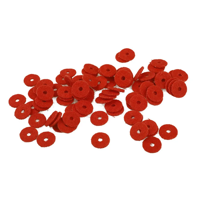 

90 Pieces Piano Plush Washers Fleece Washer For Piano Piano Tuning Accessories Beige Red with 1mm/2mm Two Sizes
