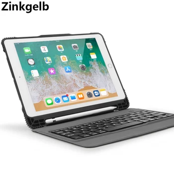 

For iPad 9.7 2018 Case Cover Luxury PU leather Soft TPU Protective Bluetooth Keyboard Case for iPad 9.7 2017 iPad Air 2 Cover