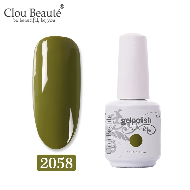 Clou Beaute 15 мл цветной гель-краска УФ-гель для ногтей замачиваемый светодиодный лак для ногтей Гель-лак для ногтей Полупостоянный лак для ногтей - Цвет: 2058