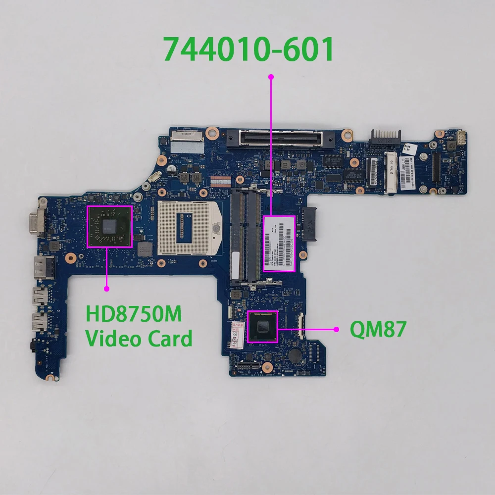 

for HP ProBook 640 G1 Series 744010-601 744010-501 744010-001 6050A2566402-MB-A04 HD8750M QM87 PC NoteBook Laptop Motherboard