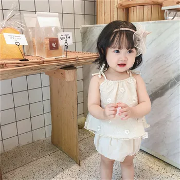 

Baby Clothes Set Embroidered Summer Newborn Baby Girl Clothes Baby Vest + Short Pants Cotton Infant Toddler Clothing Set Outfits