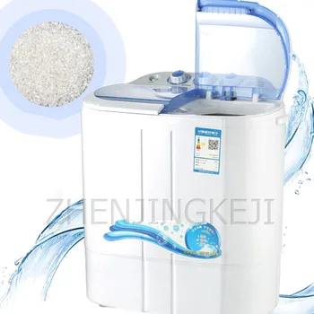 

3.5KG Small Washing Machine Semiautomatic 220V Double Barrel Washer Elution Dual-use Portable Clothes Washer Home Appliances