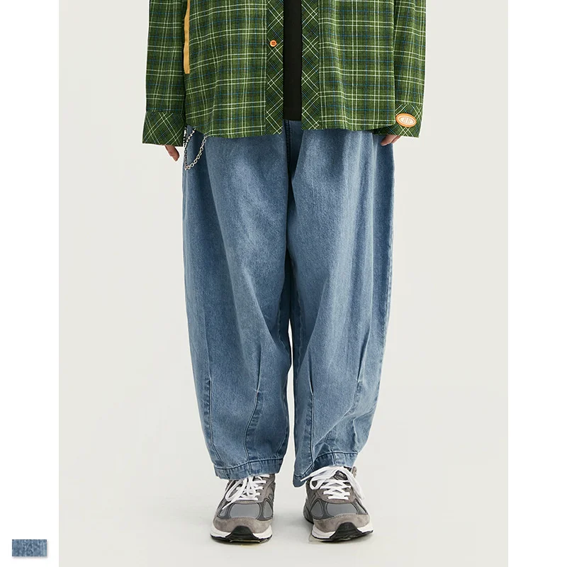 

Cooo Coll 19FW Men Women Hip Hop Streetwear Radish Destroyed Plus Size Straight Casual Trouser Pants Long Pants Denim Jeans