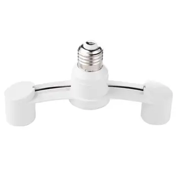 

Bulb Socket Adapter E27 Splitter 2 Heads Lamp Base Converter Light Holder Use LED or energy-saving lamps 2 heads