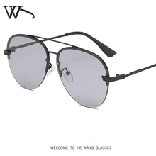 Модные полукруглые солнцезащитные очки с металлической оправой в стиле ретро, зеркальные солнцезащитные очки для мужчин и женщин