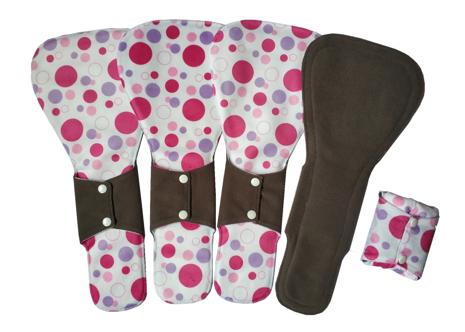 JUTESK's 5 pieces 41cm / 16inch Ultra-deep sleep Night Charcoal Bamboo Mama Cloth/ Menstrual Pads/ Reusable Sanitary Pads