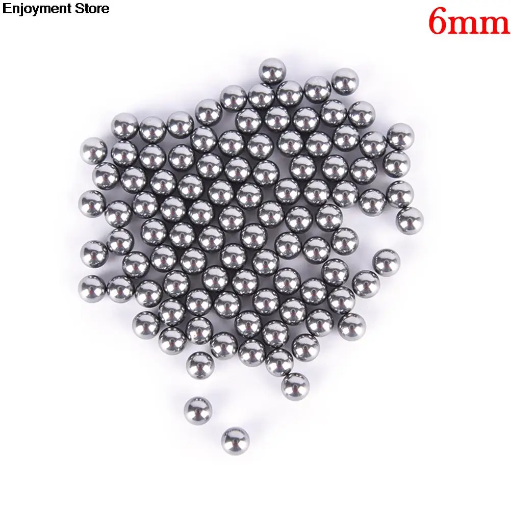 100PCS 4mm 4.5mm 5mm 6mm Bike Bicycle Cycling Steel Ball Bearing Silver Tone Bikes Replacement Balls Replacement Parts bicycle ball bearing
