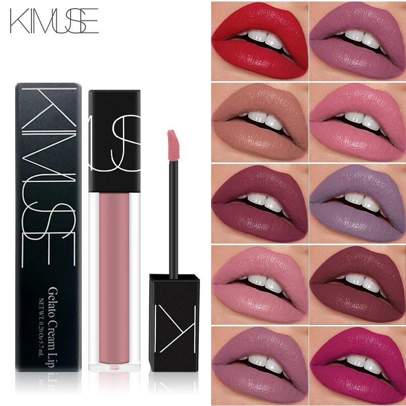 

KIMUSE Gelato Cream Lip Lipstick Makeup maquiagem Long Lasting Lip Gloss Durable Waterproof Lip Tint Lip Glaze Cosmetics